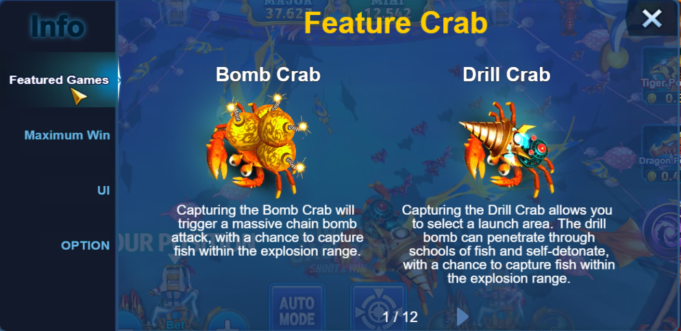 Feature crabs