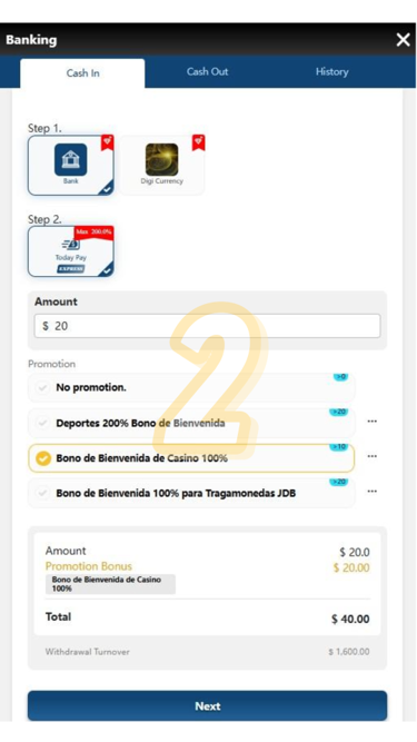 Today Pay Cash in Steps 2