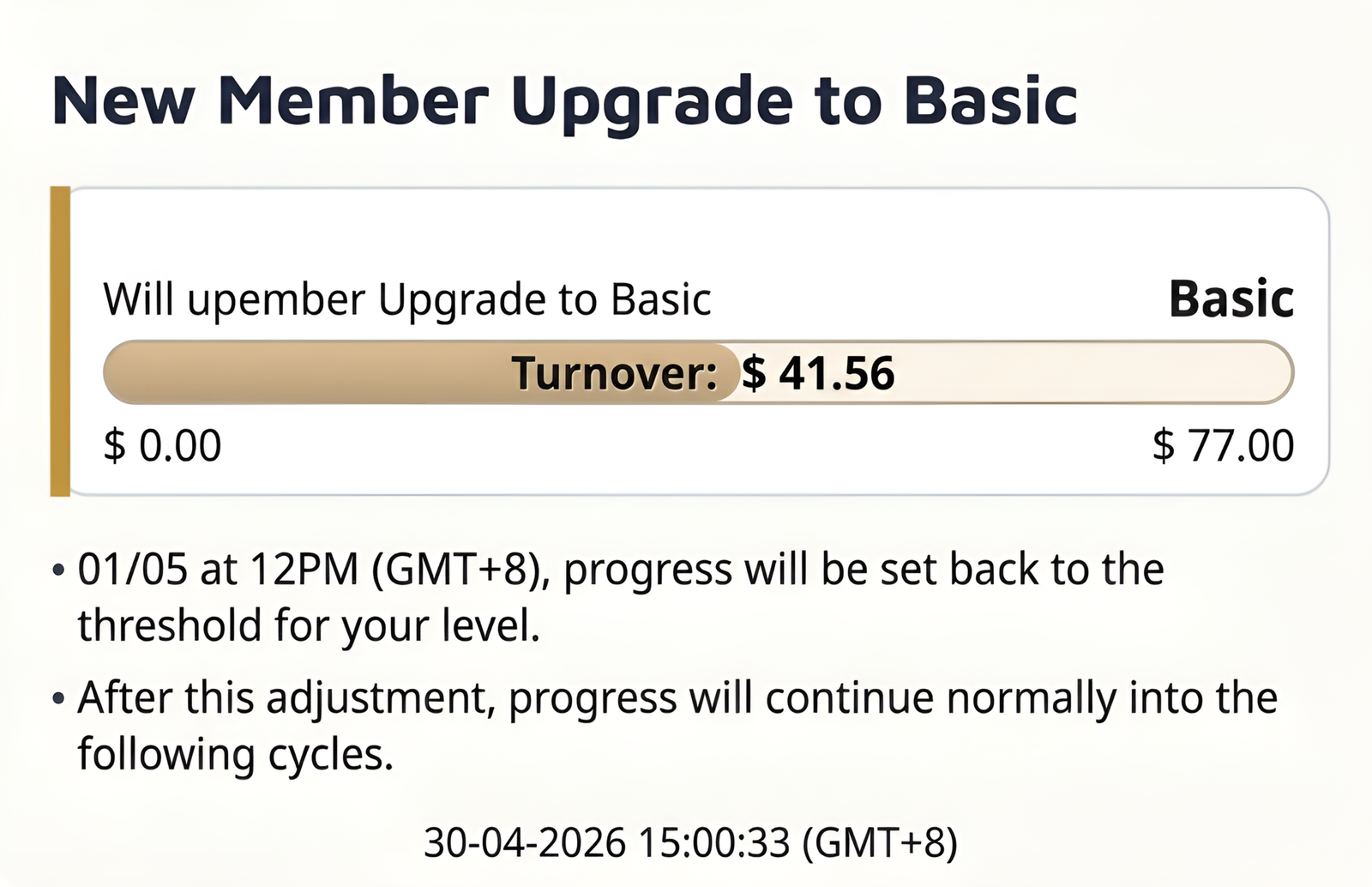 BETSTAR77 VIP Program - New Member upgrade