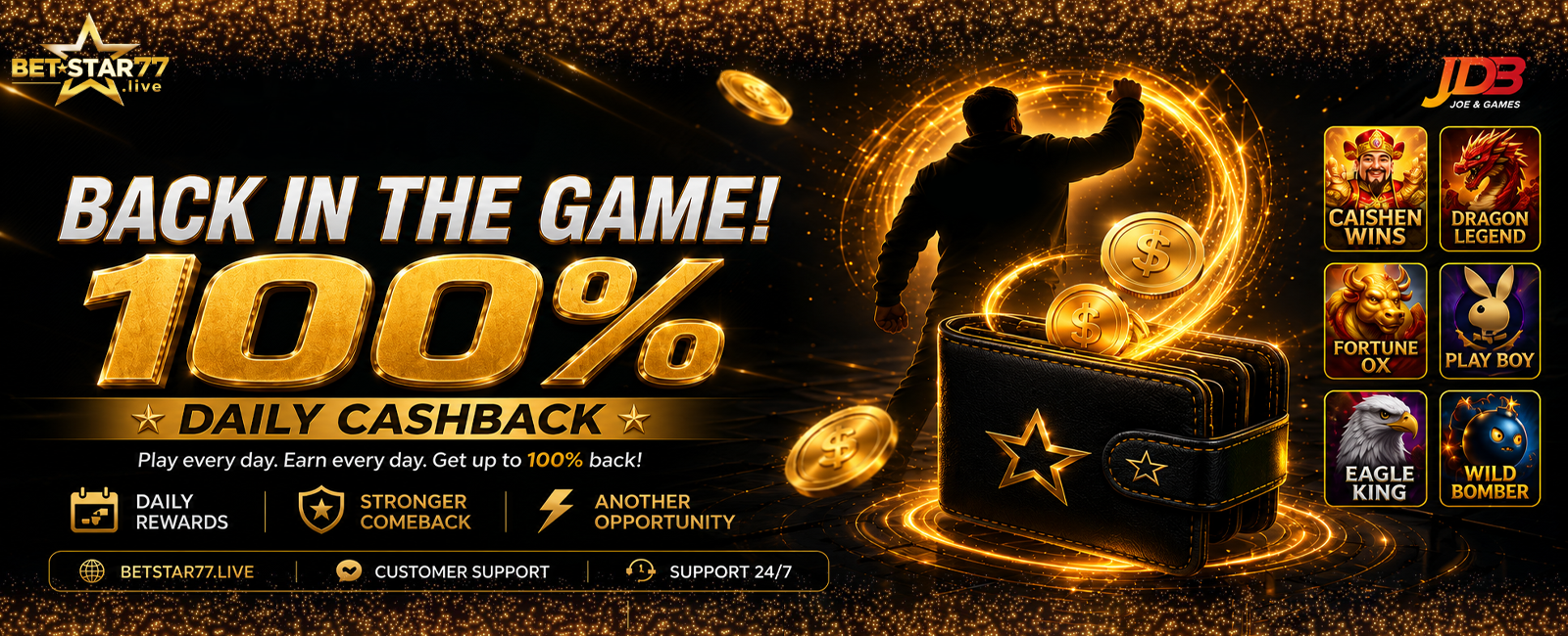 BETSTAR77 JDB Slots Rescue Bonus
