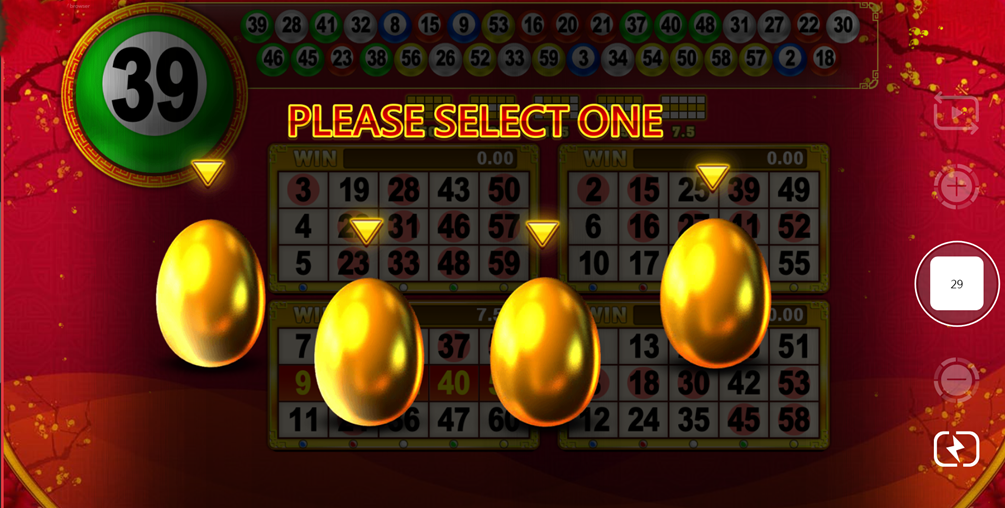 Golden Egg selection screen asking the player to choose one egg.