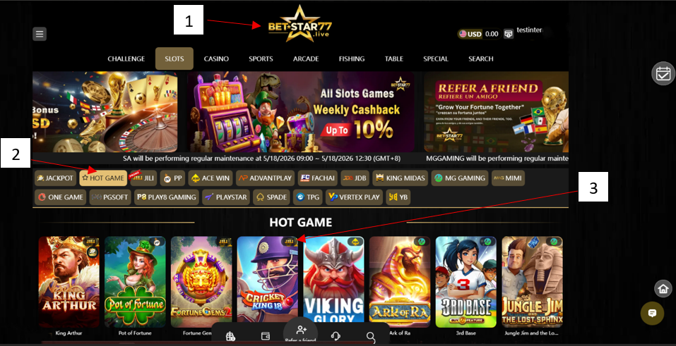 JILI Cricket King 18 - step 1