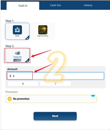 Today Pay Cash in Steps 2