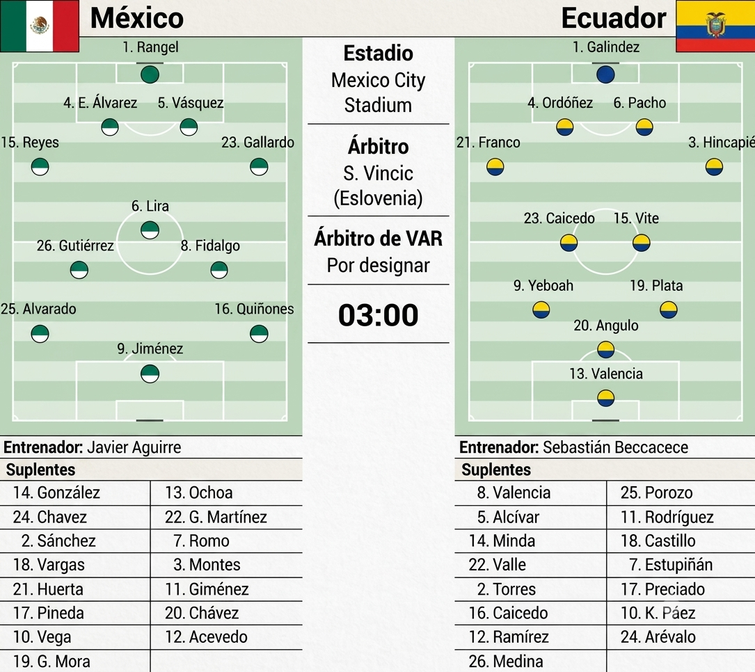 Ecuador vs Mexico - Aguirre’s team protects space first