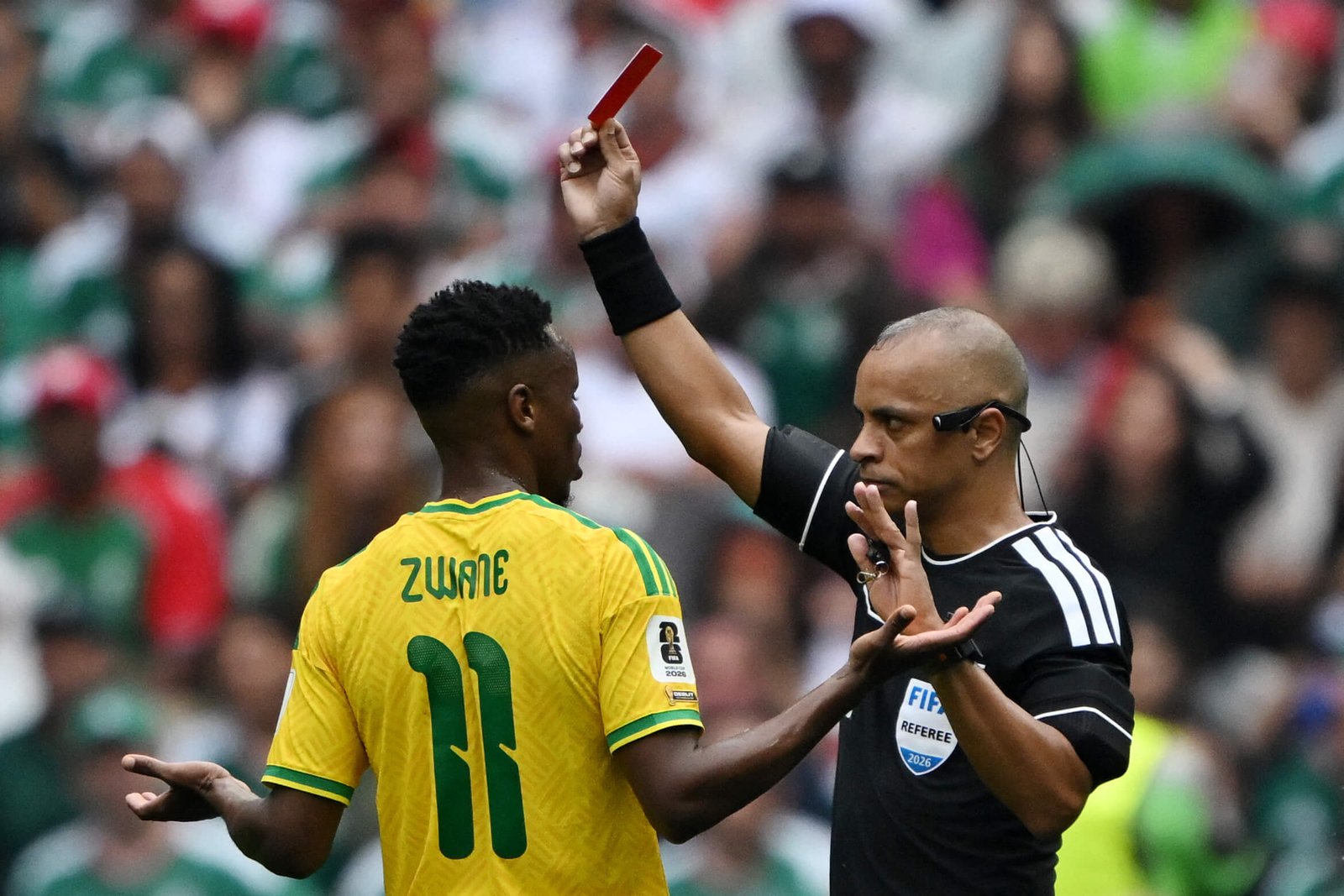 Second Red Card - VAR Sends Zwane Off