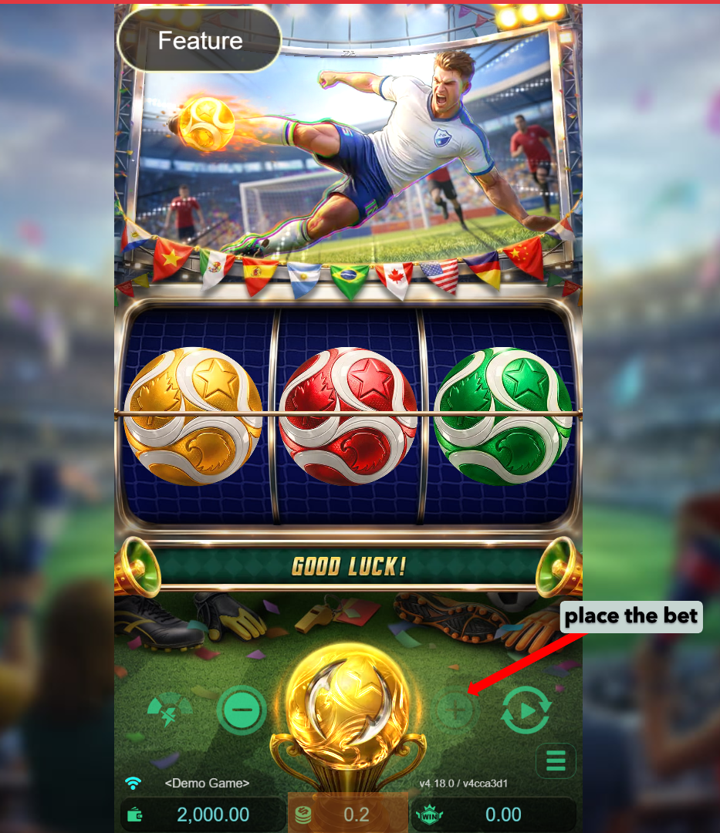 Golden Goal Step 3 - Set Your Bet