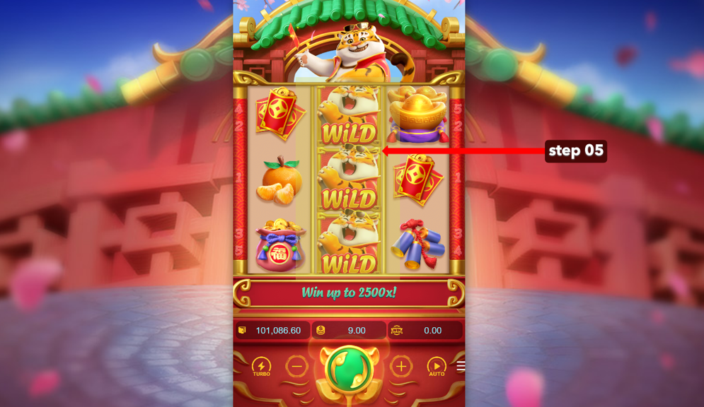 Fortune Tiger BETSTAR77 Ecuador Step 5 - Spin the Reels
