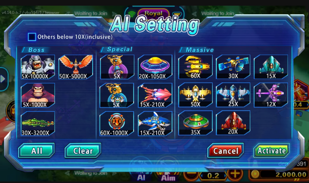 Use AI Setting Carefully- Fighter Fire Betstar77