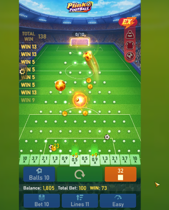 Step 6 - Watch the Soccer Peg meter
