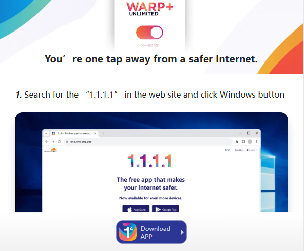 betstar77 app - Step 1 - Open 1.1.1.1 and Choose Windows